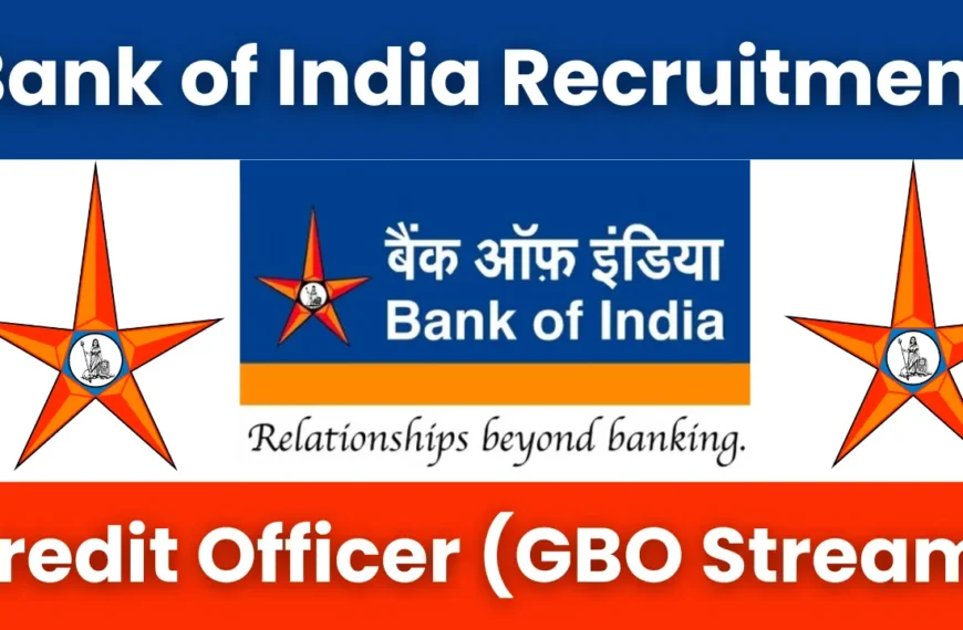 Bank of India Bharti 2025: 514 जागांसाठी भरती (Credit Officer Posts)