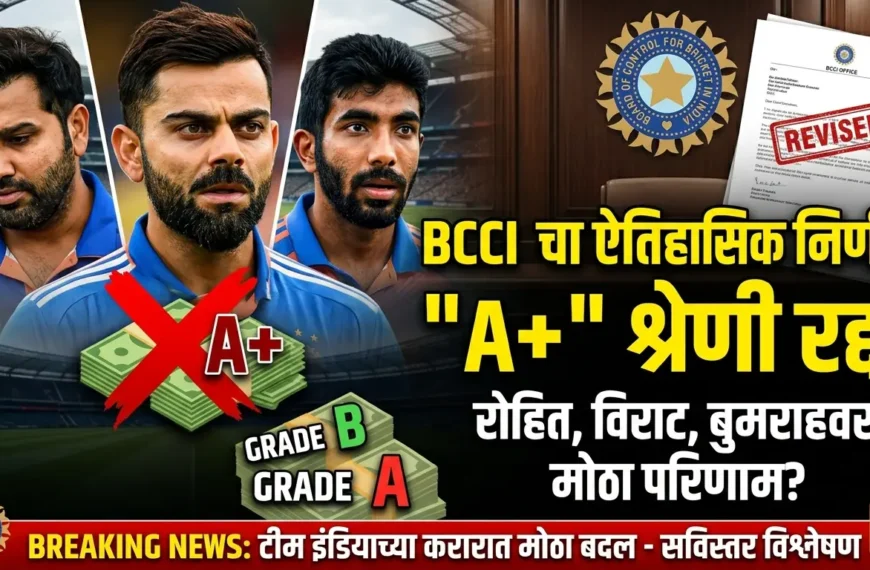 BCCI च्या करारात ऐतिहासिक बदल: ‘A+’ श्रेणी रद्द, रोहित, विराटसह दिग्गजांवर काय परिणाम?