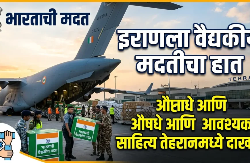 भारताकडून इराणला वैद्यकीय मदतीचा हात: औषधे आणि आवश्यक साहित्य तेहरानमध्ये दाखल