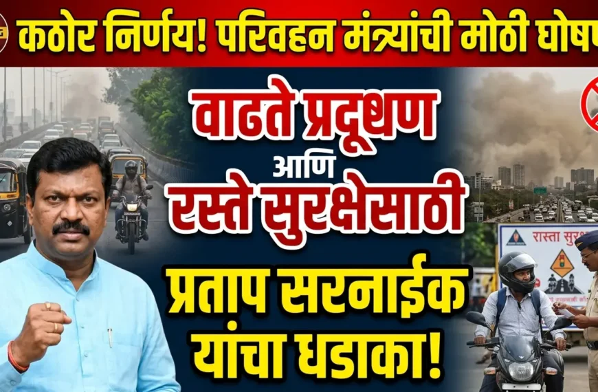 वाढत्या प्रदूषणावर नियंत्रण आणि रस्ते सुरक्षा बळकट करण्यासाठी परिवहन मंत्र्यांचा ‘कठोर’ निर्णय: प्रताप सरनाईक यांच्या घोषणेने वेधले लक्ष