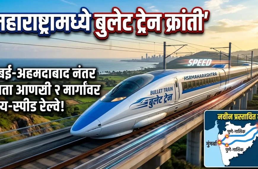 महाराष्ट्रामध्ये बुलेट ट्रेन क्रांती: मुंबई-अहमदाबाद नंतर आता आणखी २ मार्गांवर हाय-स्पीड रेल्वे!