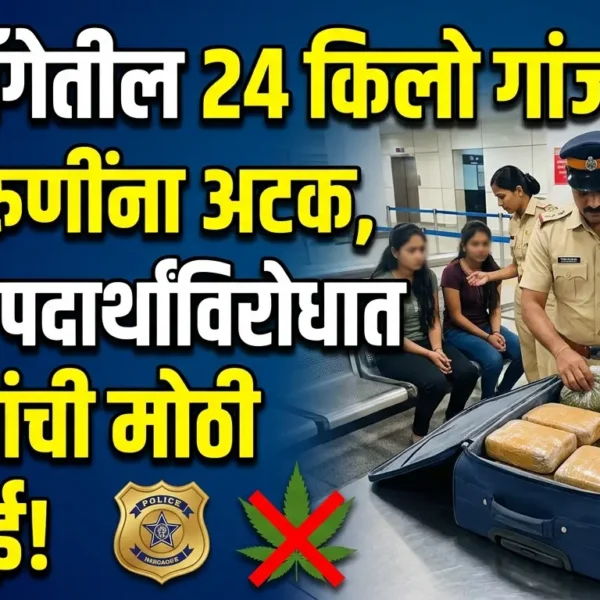 ट्रॉली बॅगेतील 24 किलो गांजा जप्त: दोन तरुणींना…