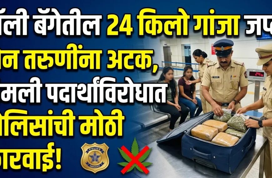 ट्रॉली बॅगेतील 24 किलो गांजा&hellip;