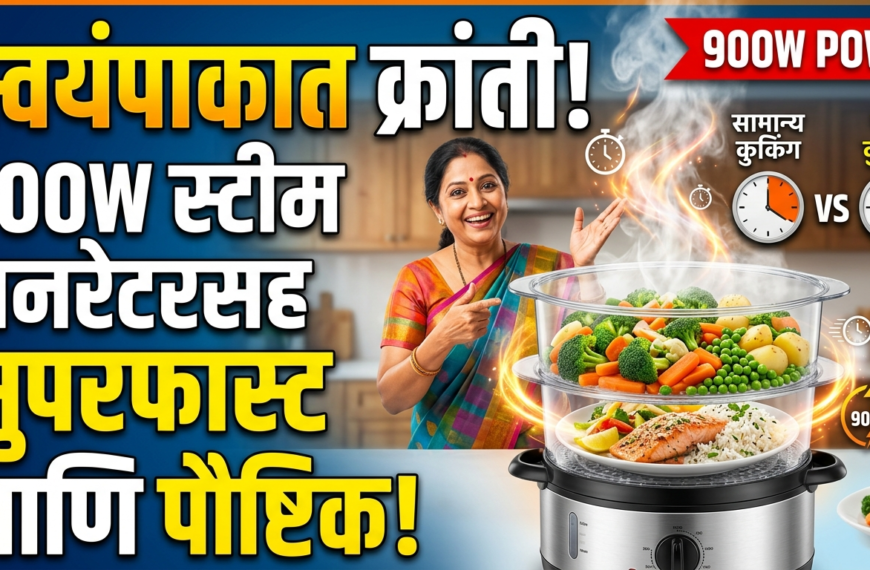 स्वयंपाकात क्रांती: 900W स्टीम जनरेटरसह अन्न शिजवा सुपरफास्ट आणि पौष्टिक!