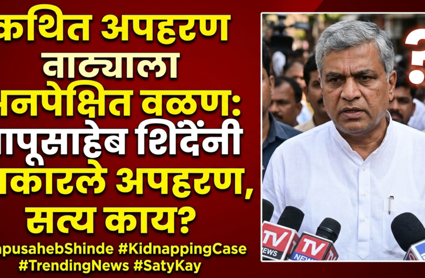 कथित अपहरण नाट्याला अनपेक्षित वळण: बापूसाहेब शिंदेंनी नाकारले अपहरण, सत्य काय?