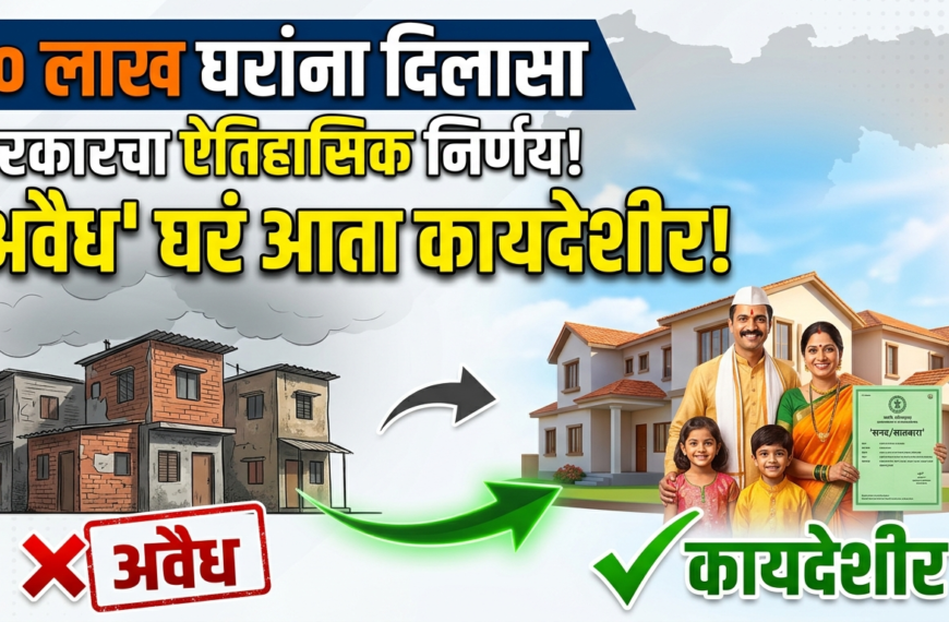 30 लाख घरांना दिलासा: सरकारच्या ऐतिहासिक निर्णयामुळे ‘अवैध’ घरं आता कायदेशीर!