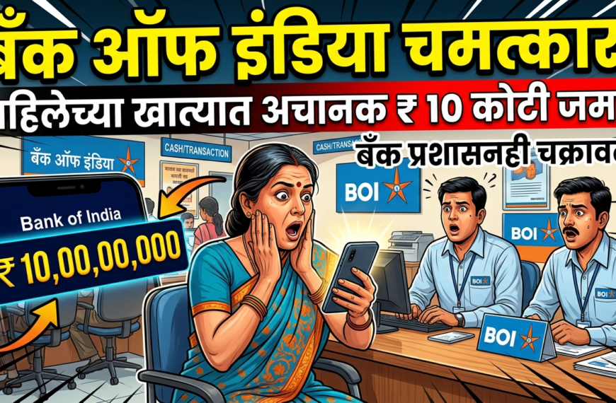Bank of India चमत्कार! महिलेच्या खात्यात अचानक १० कोटी जमा, बँक प्रशासनही चक्रावले!