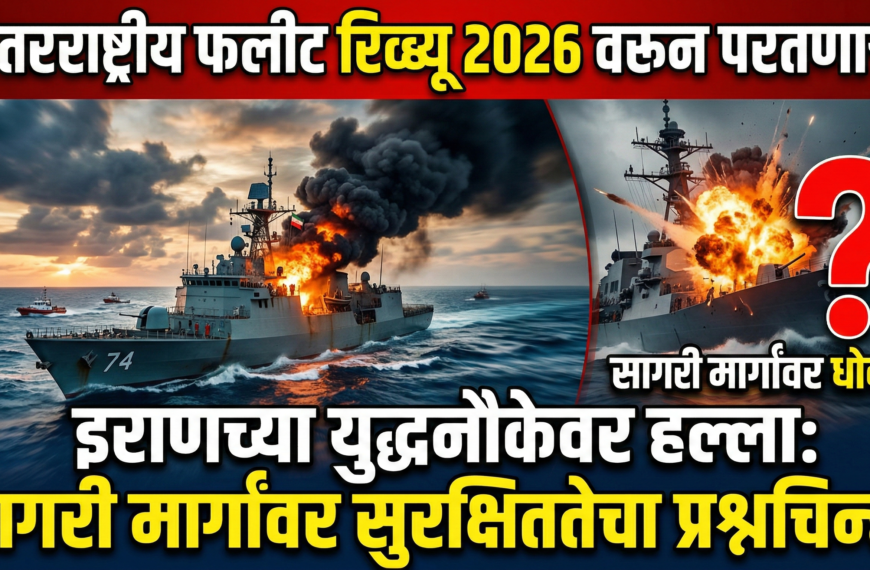 ‘आंतरराष्ट्रीय फ्लीट रिव्ह्यू 2026’ वरून परतणाऱ्या इराणच्या युद्धनौकेवर हल्ला: सागरी मार्गांवर सुरक्षिततेचा प्रश्नचिन्ह!