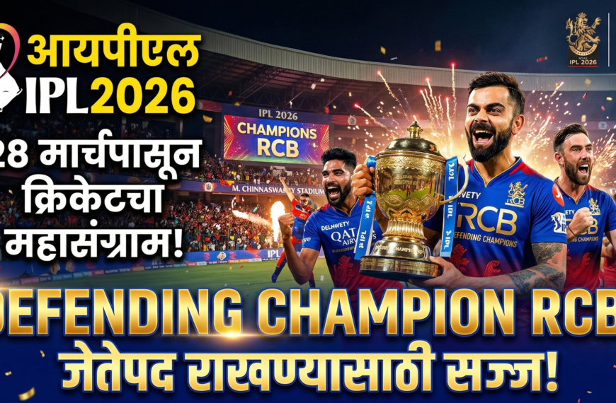 आयपीएल 2026 : 28 मार्चपासून क्रिकेटचा महासंग्राम, डिफेंडिंग चॅम्पियन रॉयल चॅलेंजर्स बंगळुरू जेतेपद राखण्यासाठी सज्ज!