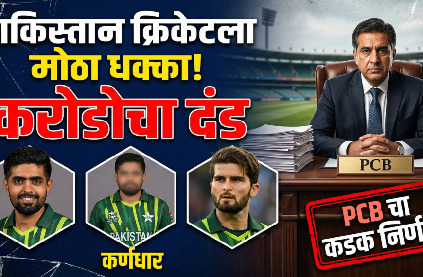 पाकिस्तान क्रिकेटला मोठा धक्का! बाबर आझम, शाहीन आफ्रिदीसह कर्णधारावर करोडोचा दंड, PCB चा कडक निर्णय