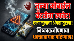 जुन्या मोबाईल बॅटरीच्या स्फोटाने मुलाचा अंगठा तुटला: निष्काळजीपणाचा&hellip;