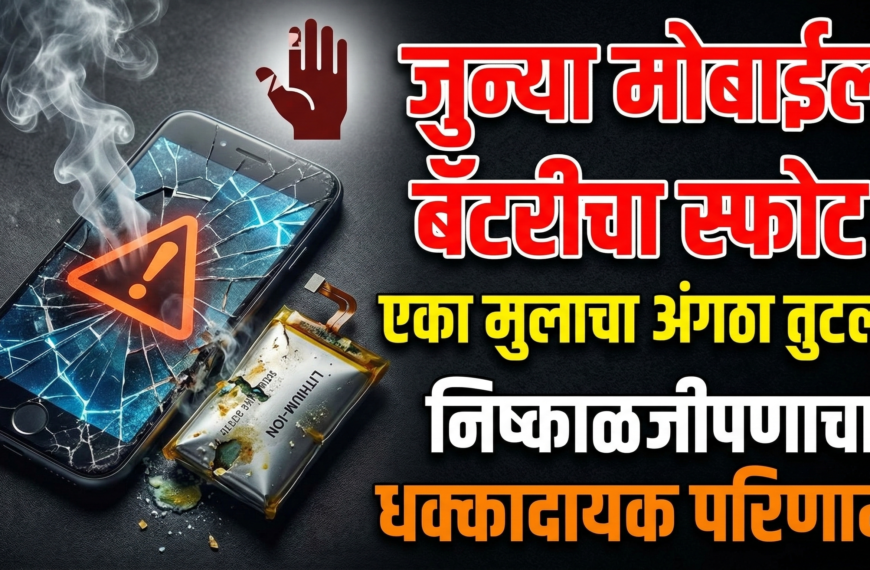 जुन्या मोबाईल बॅटरीच्या स्फोटाने मुलाचा अंगठा तुटला: निष्काळजीपणाचा धक्कादायक परिणाम!