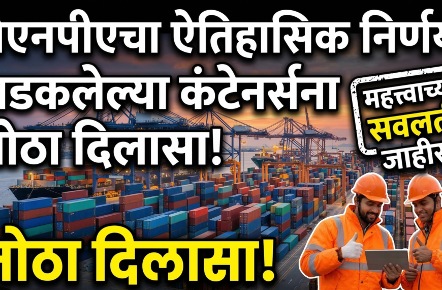 जेएनपीएचा ऐतिहासिक निर्णय: अडकलेल्या कंटेनर्ससाठी महत्त्वाच्या सवलती जाहीर,&hellip;