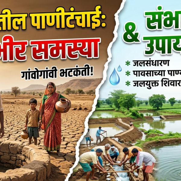 महाराष्ट्रातील पाणीटंचाई: एक गंभीर समस्या आणि संभाव्य उपाययोजना