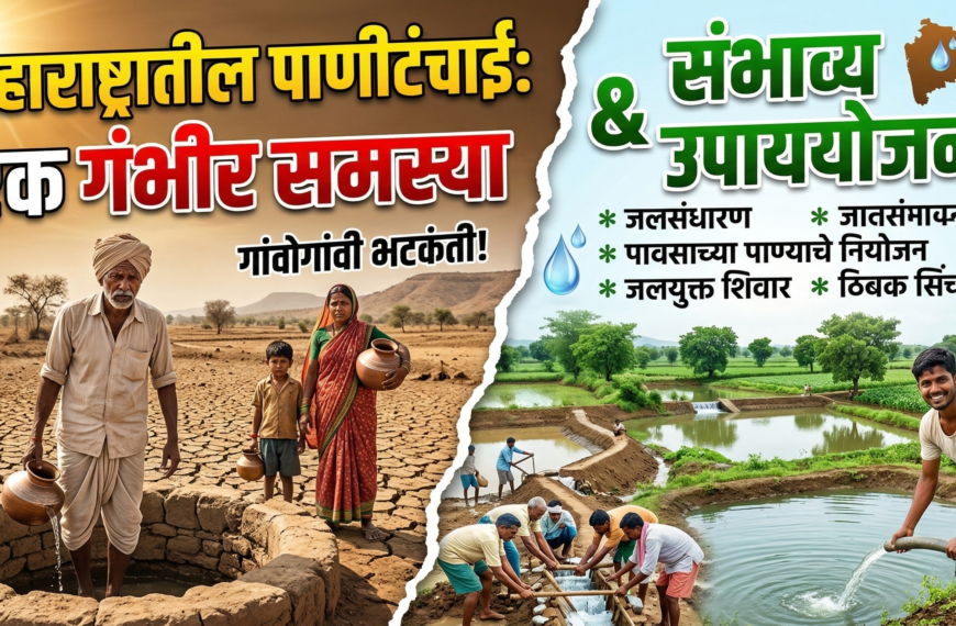 महाराष्ट्रातील पाणीटंचाई: एक गंभीर समस्या आणि संभाव्य उपाययोजना