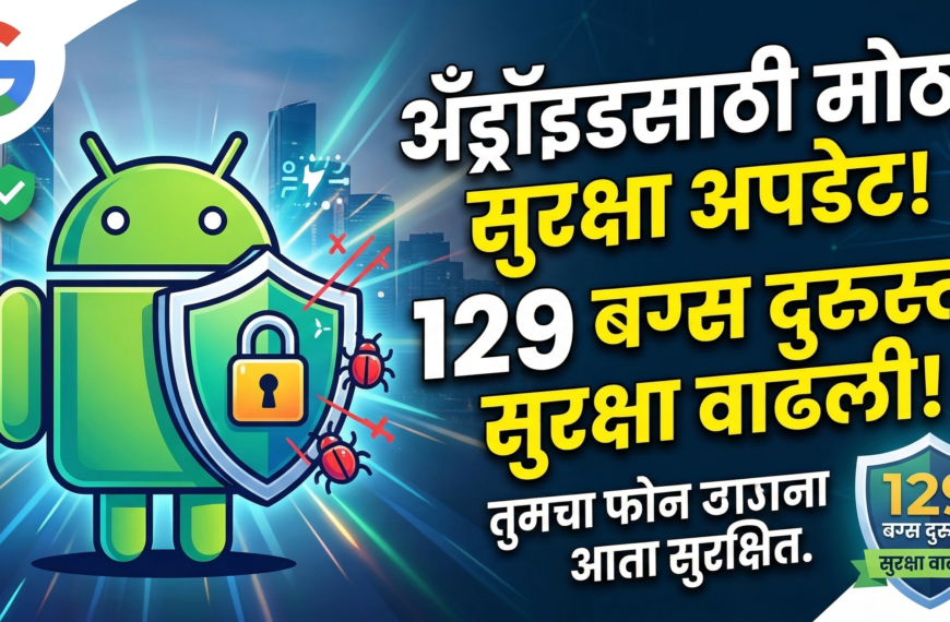 गुगलचा अँड्रॉइडसाठी मोठा सुरक्षा अपडेट: 129 बग्स दुरुस्त, तुमच्या फोनची सुरक्षा वाढली!
