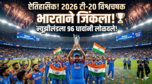 ऐतिहासिक! भारताने 2026 टी-20 विश्वचषक जिंकला, न्यूझीलंडला 96&hellip;
