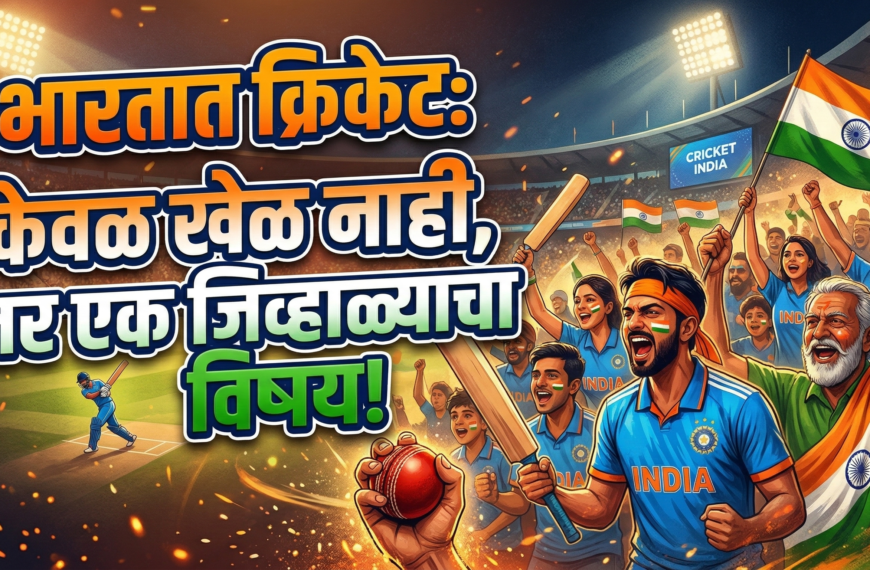 भारतात क्रिकेट: केवळ खेळ नाही, तर एक जिव्हाळ्याचा विषय!
