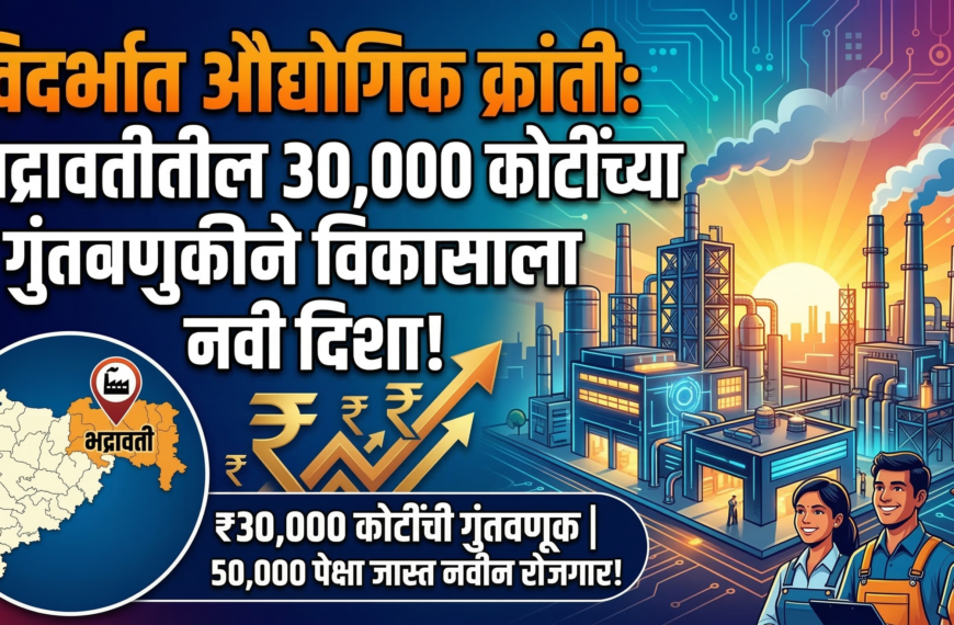विदर्भात औद्योगिक क्रांती: भद्रावतीतील 30,000 कोटींच्या गुंतवणुकीने विकासाला नवी दिशा!