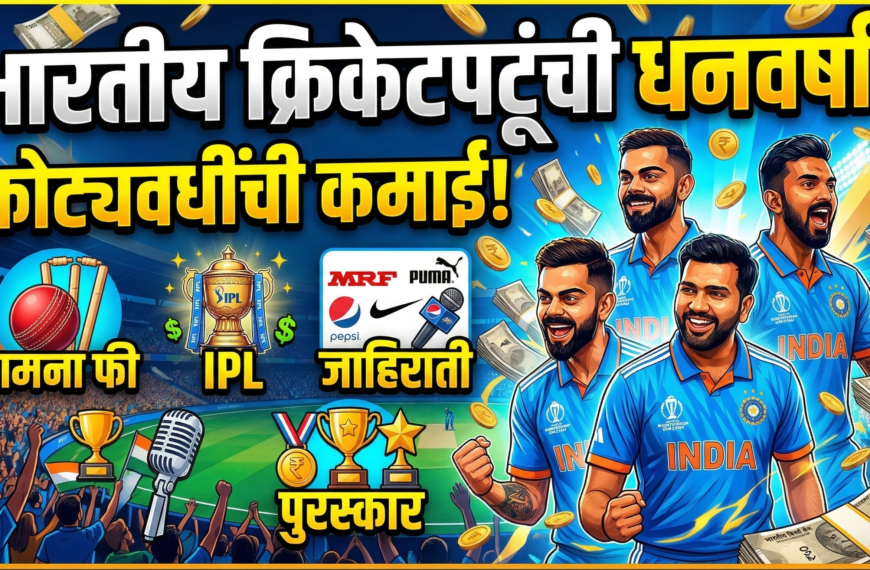 भारतीय क्रिकेटपटूंची धनवर्षा: सामना फी, IPL, जाहिराती आणि पुरस्कारांमधून कोट्यवधींची कमाई!