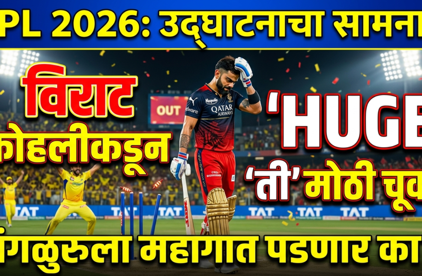 IPL 2026 : उद्घाटनाच्या सामन्यात विराट कोहलीकडून ‘ती’ मोठी चूक, बंगळुरुला महागात पडणार का?