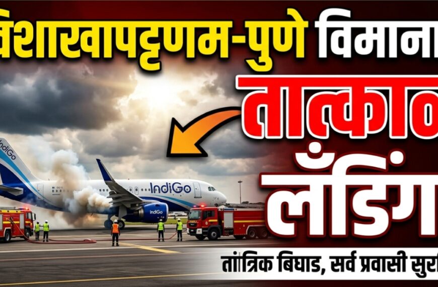 IndiGo flight emergency landing : विशाखापट्टणमवरून झेपावलेल्या इंडिगो&hellip;