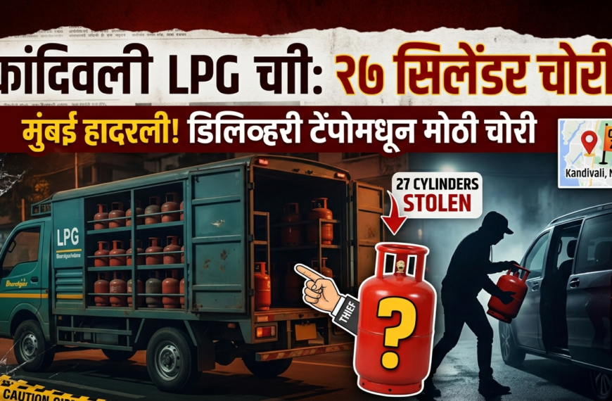 Kandivali LPG Theft : डिलिव्हरी टेम्पोमधून २७ सिलेंडर चोरी, मुंबई हादरली