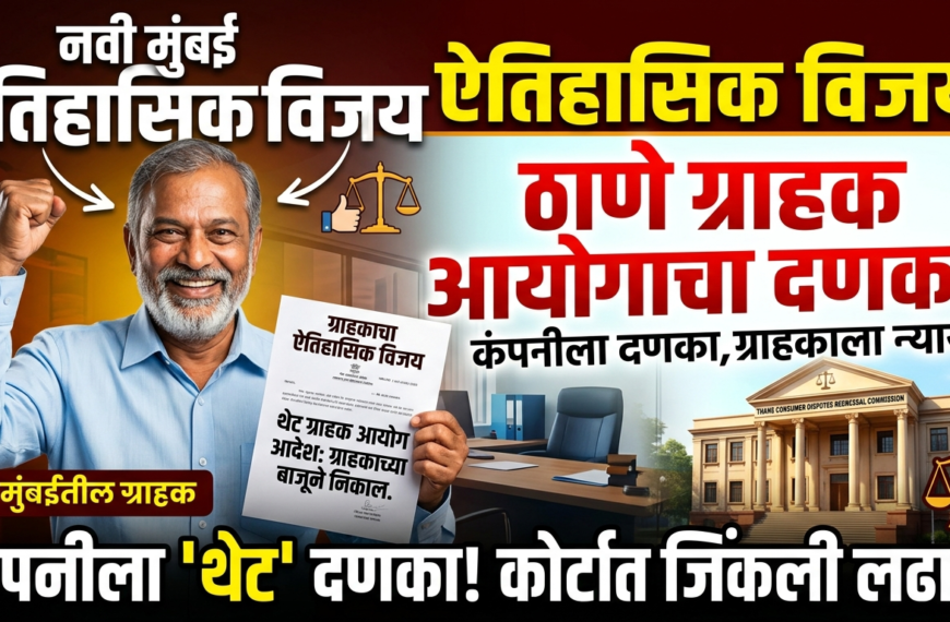 नवी मुंबईतील ग्राहकाचा ऐतिहासिक विजय: कंपनीला Thane Consumer Commission दणका!