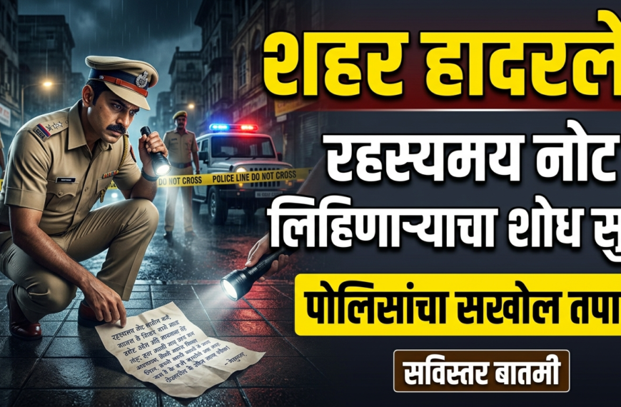 शहर हादरले! रहस्यमय नोट लिहिणाऱ्याचा शोध सुरू: पोलिसांचा सखोल तपास
