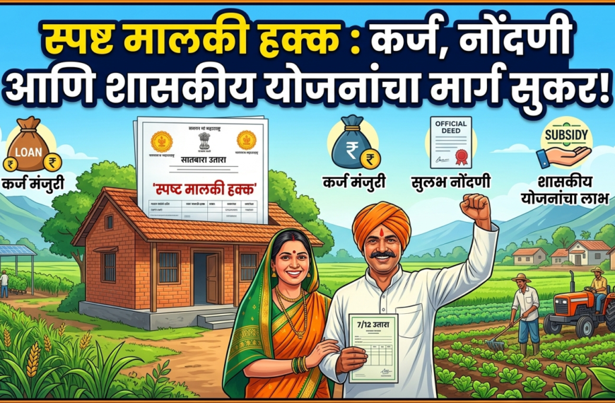 स्पष्ट मालकी हक्क : कर्ज, नोंदणी आणि शासकीय योजनांचा मार्ग सुकर!