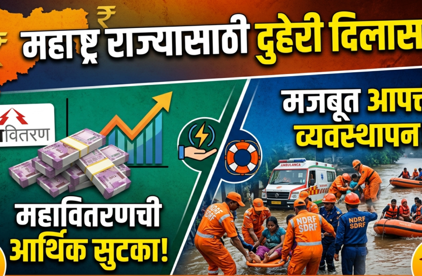 महाराष्ट्र राज्यासाठी दुहेरी दिलासा :&hellip;