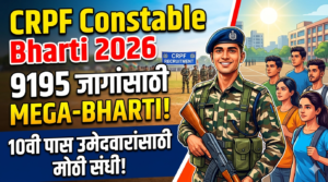 CRPF Constable Bharti 2026 : 9195 जागांसाठी मेगाभरती;&hellip;