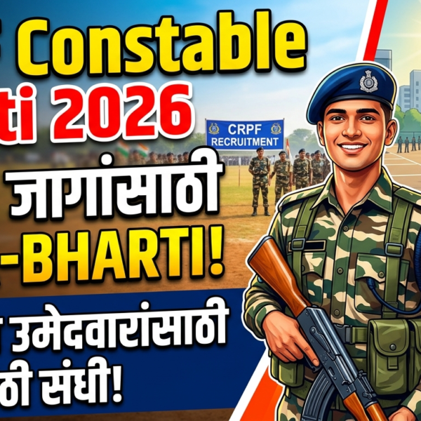 CRPF Constable Bharti 2026 : 9195 जागांसाठी मेगाभरती;&hellip;