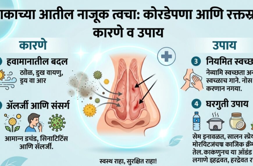 नाकाच्या आतील नाजूक त्वचा: कोरडेपणा&hellip;