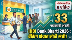 IDBI Bank Bharti 2026 : बँकिंग क्षेत्रात मोठी&hellip;