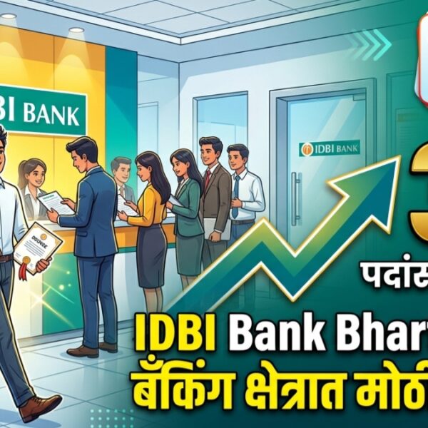 IDBI Bank Bharti 2026 : बँकिंग क्षेत्रात मोठी…