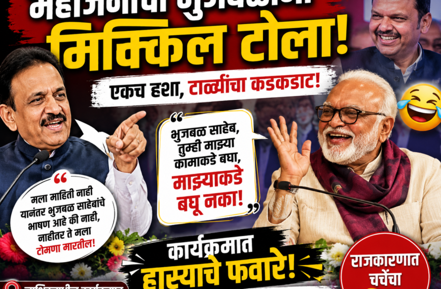 गिरीश महाजन आणि छगन भुजबळ: “माझ्याकडे नाही, कामाकडे बघा!” – नाशिकच्या सभेत नेमकं काय घडलं?