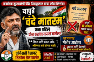 ‘वंदे मातरम’च्या दोन कडव्यांच्या वादळाने कर्नाटकात राजकीय पारा&hellip;