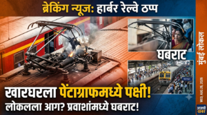मुंबई लोकलमध्ये ‘पंख’रहित अडथळा! खारघरला पेंटाग्राफमध्ये पक्षी अडकला,&hellip;