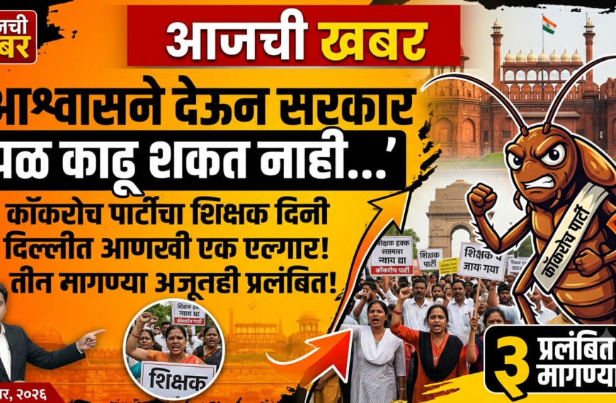 ‘आश्वासने देऊन सरकार पळ काढू शकत नाही…’ कॉकरोच पार्टीचा शिक्षक दिनी दिल्लीत आणखी एक एल्गार, तीन मागण्या अजूनही प्रलंबित!