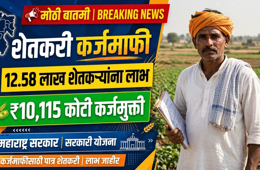 शेतकरी कर्जमाफीची मोठी अपडेट! 12.58&hellip;