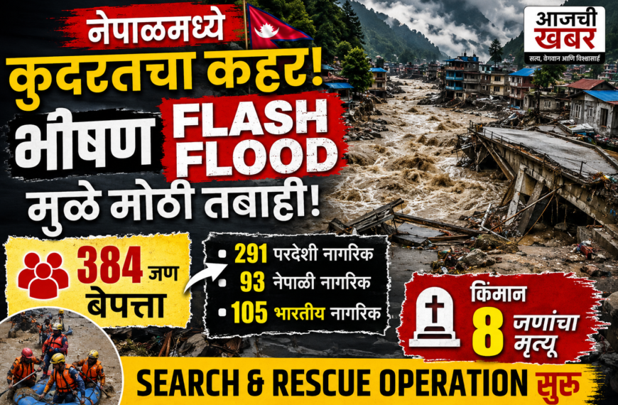 नेपाळमध्ये भीषण Flash Flood; 384 जण बेपत्ता, 105 भारतीयांचा समावेश