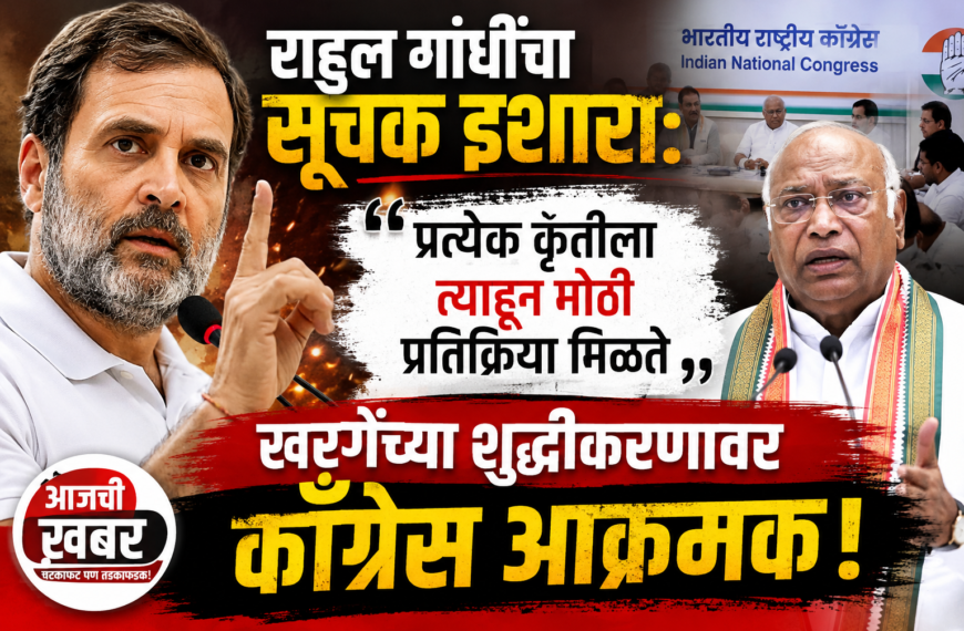 राहुल गांधींचा सूचक इशारा: “प्रत्येक कृतीला त्याहून मोठी प्रतिक्रिया मिळते”, खरगेंच्या शुद्धीकरणावर काँग्रेस आक्रमक!